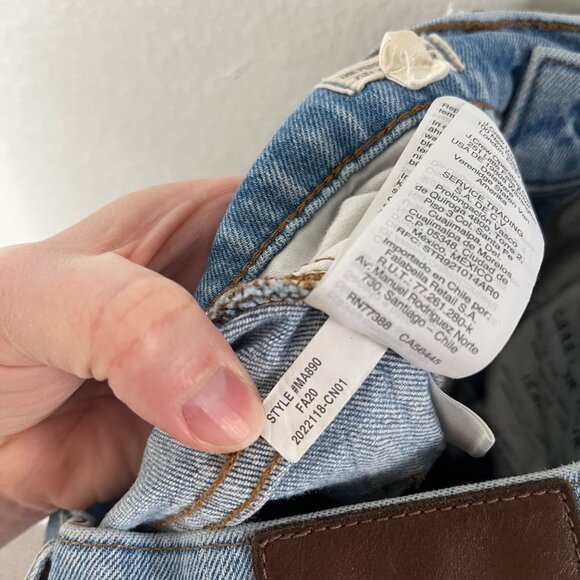 Madewell The Perfect Vintage Full-Length Jeans Light Wash Denim SIze 25P - Picture 11 of 13